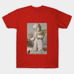 Creepy Snowboy Feeds Poison Berries to a Bird T-Shirt